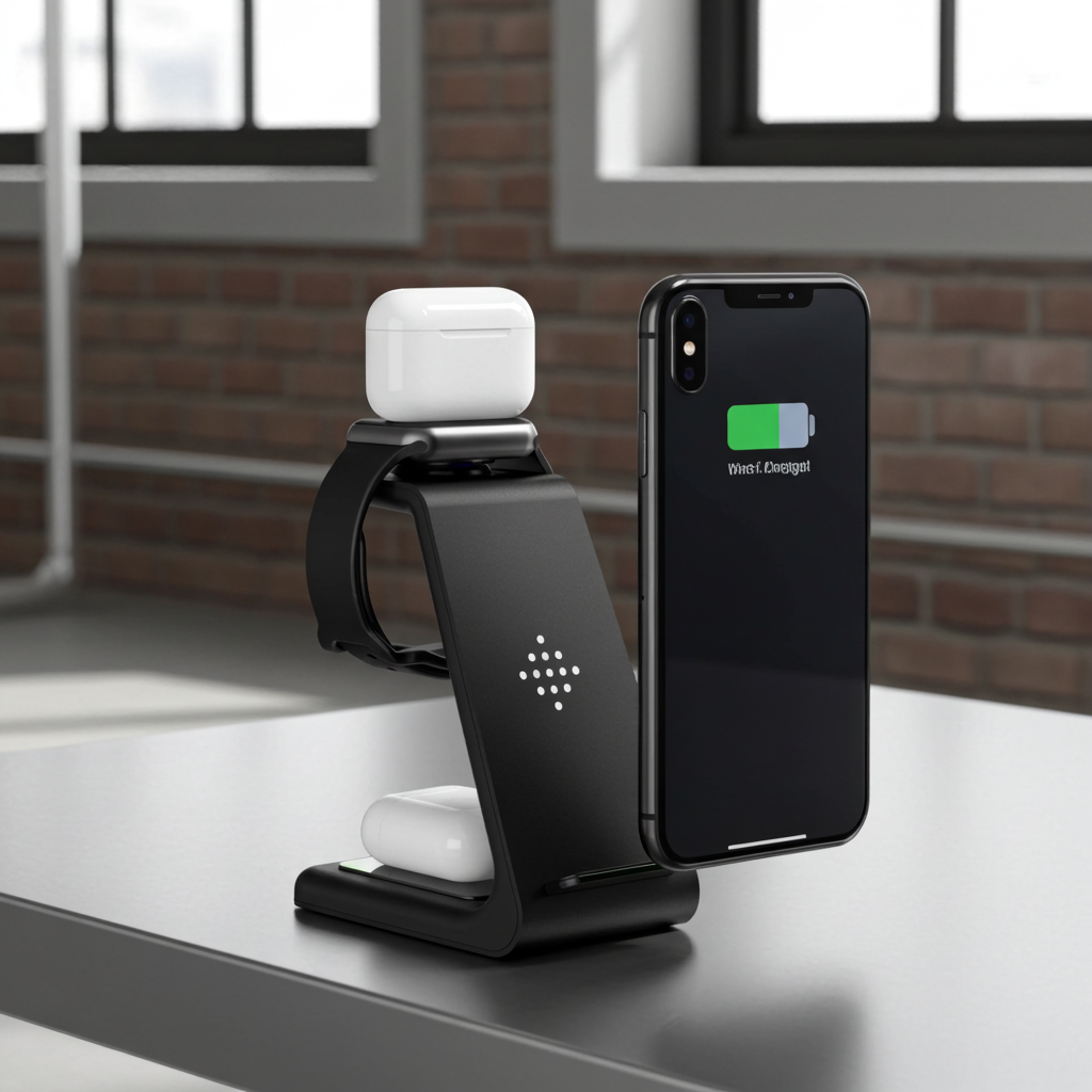 3 In 1 Fast Charging Station Wireless Charger Stand Wireless Quick Charge Dock For Phone Holder
